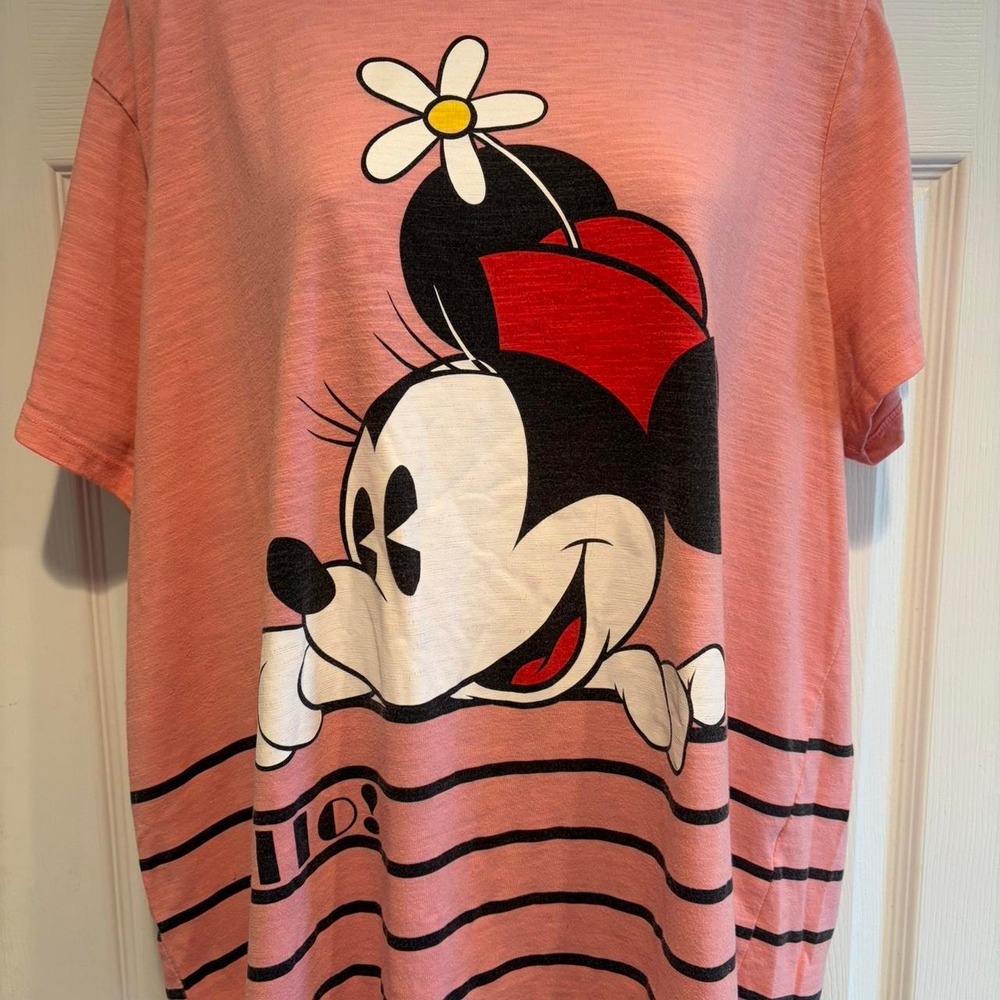 Disney Minnie Mouse Hello Pink Graphic Tee Womens 3XL Plus Size Disneycore Shirt - Picture 5 of 8